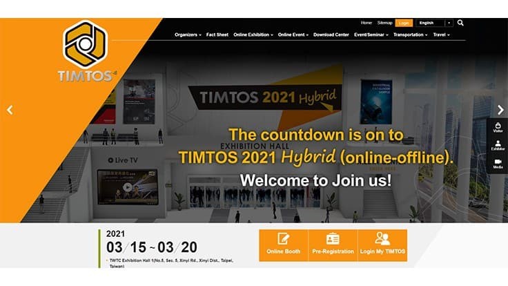 TIMTOS 2021 Hybrid event debuts March 15, 2021.